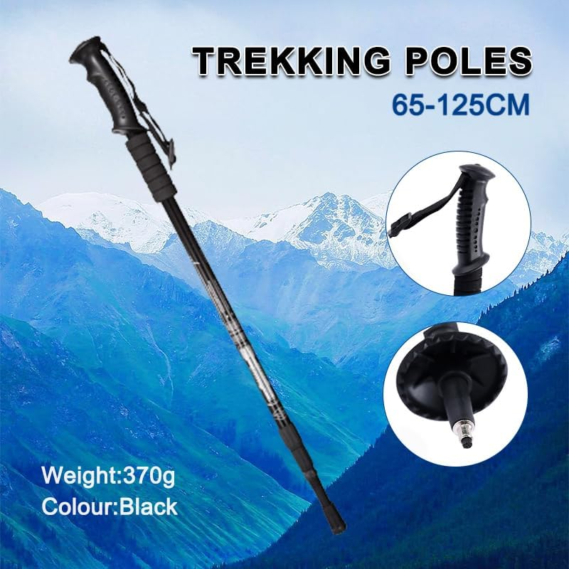 Leona Co Ultralight Travel Trekking Poles, Aluminum Collapsible Hiking Poles, Walking Stick, Walking Poles for Men and Women Camping Gear image number 4