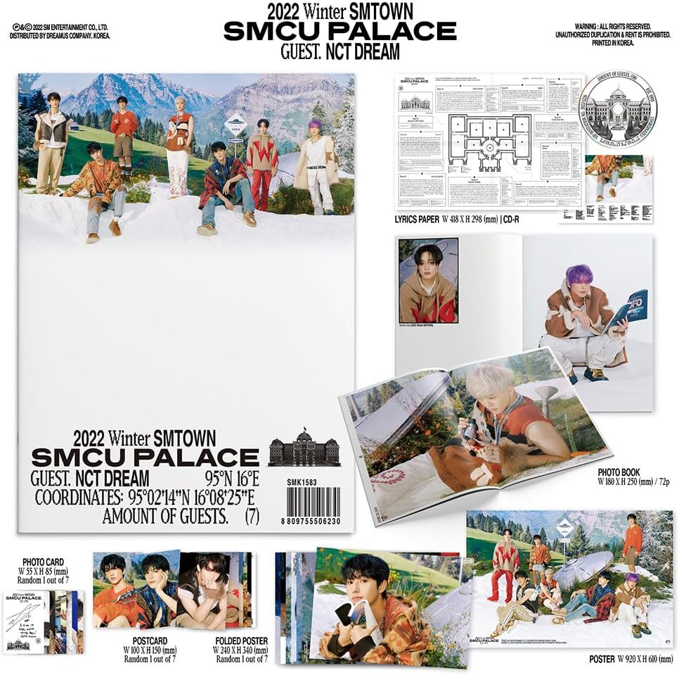 SM Ent 2022 Winter SMTOWN : SMCU Palace Winter Special Album NCT DREAM Version Cd+Photobook+Etc+Tracking Sealed image number 1