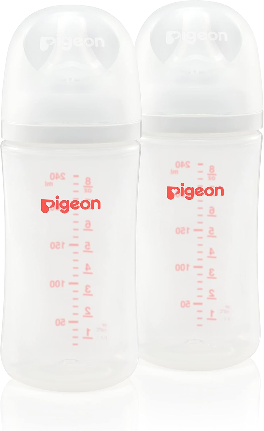 Pigeon Softouch III Baby Bottle for 3+ Months Babies, BPA & Bps-Free, 240Ml, PP, Twin Pack image number 1