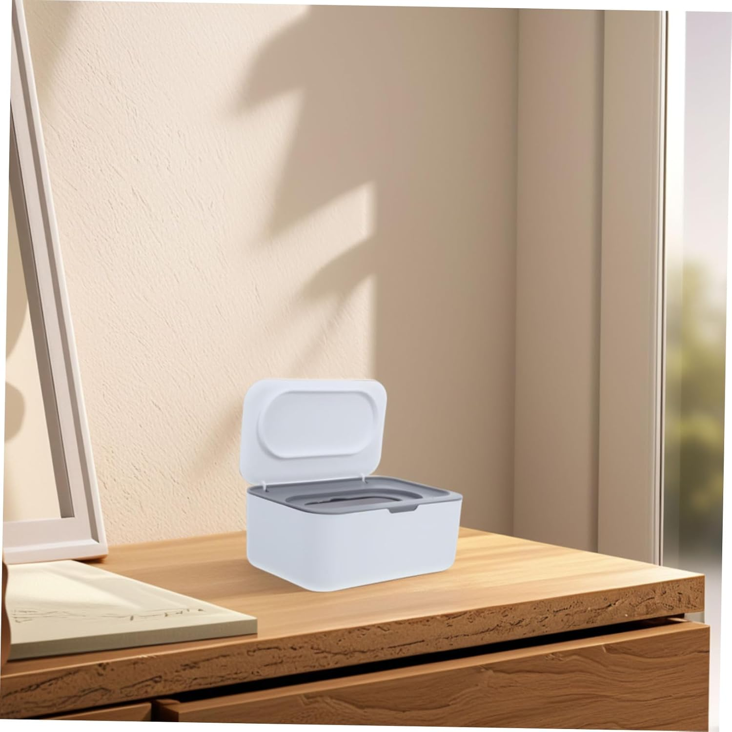 Tissue Box Cover Wipe Box Dispenser Desktop Holder Tissue Storage Wipes Container image number 4