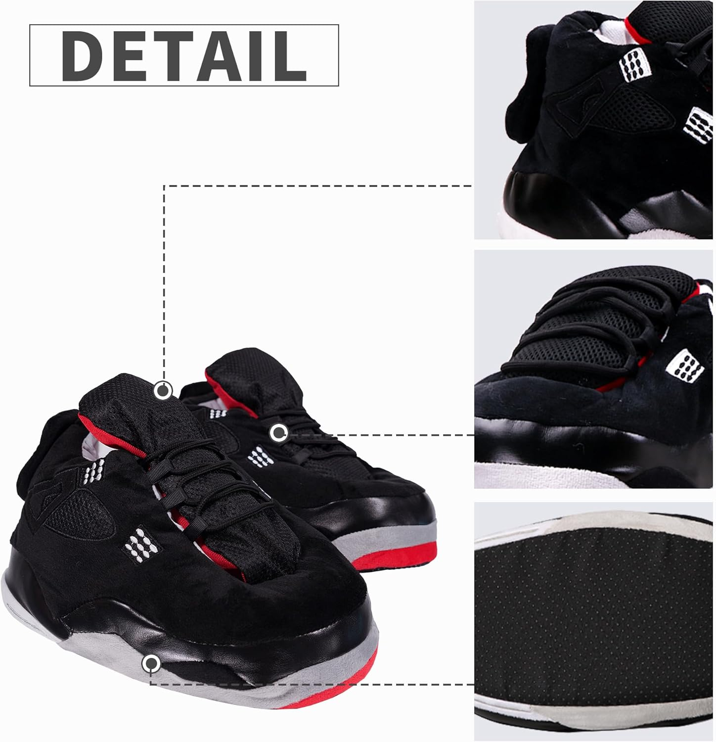 WSOARLQ Sneaker Slippers, Trendy Plush Home Shoes Anti-Slip Soft Comfy Slides Warm Winter House Footwear One Size Fits Women Men - Champagne image number 3