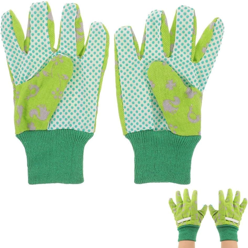 Gardening Gloves,1 Pair Yard Work Glove Rubber Coated Garden Gloves for Girls Boys Youth Outdoor Cut Resistant Multi-Purpose Work Gloves Breathable Comfortable for Outdoor Activities image number 2