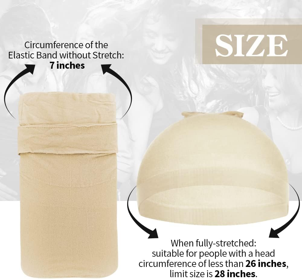 Dreamlover 12 Pack Stocking Wig Caps, Nude image number 5
