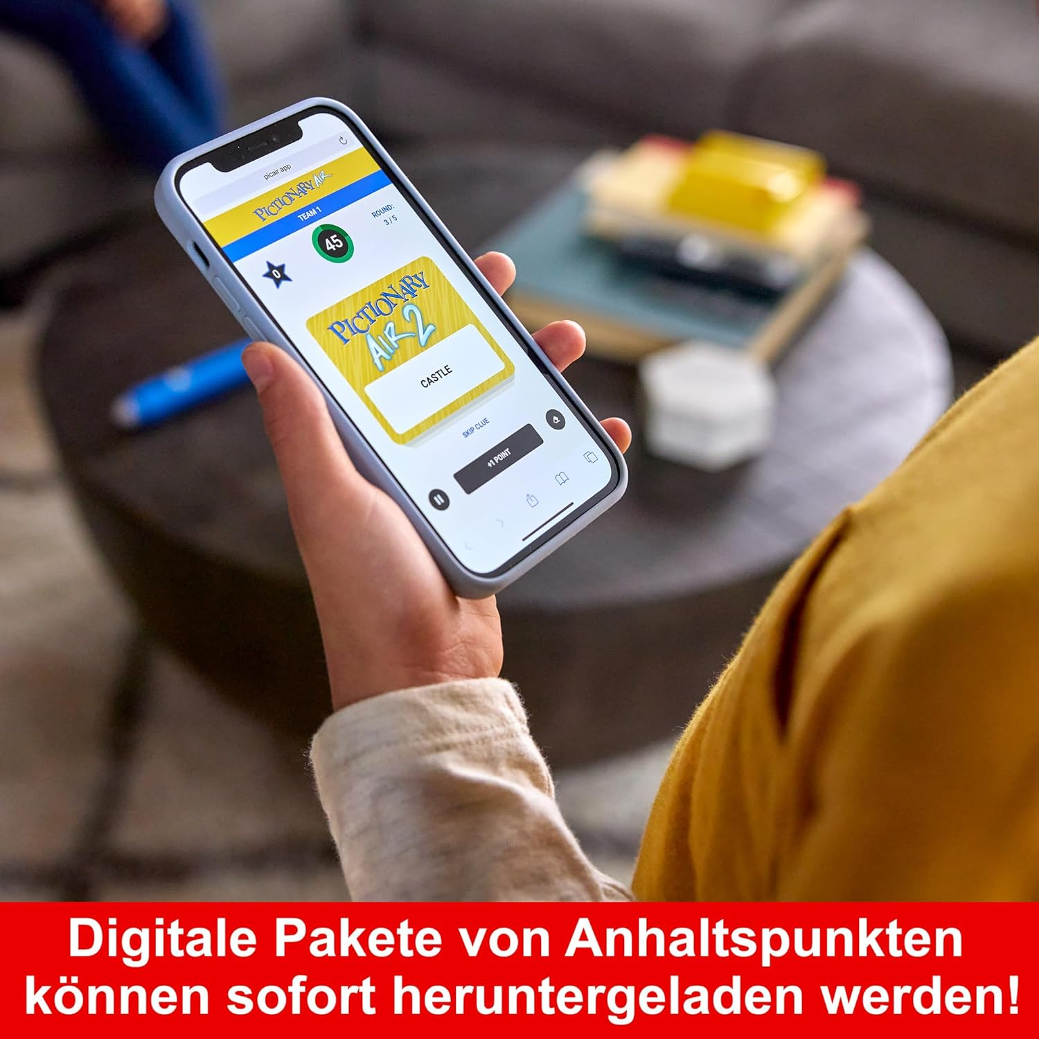 Mattel Pictionary Air 2 Game for Kids, Adults, Family and Game Night, Award-Winning Air-Drawing Family Game, Draw in the Air and See It on Screen image number 1