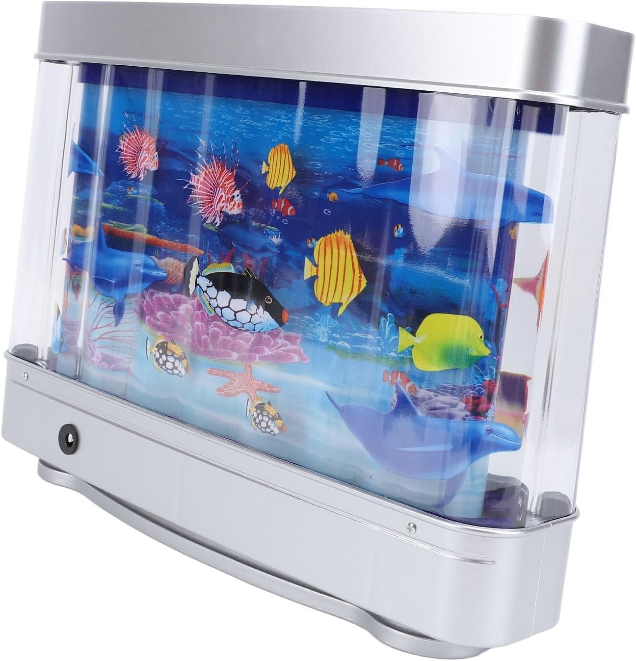 Moving Fish Tank for Kids Baby, Lifelike Aquarium Night Light with Moving Fish, Sensory Therapy Light USB Power Cat Baby, Toy Share the Wonders of Marine Life with Loved Ones image number 5