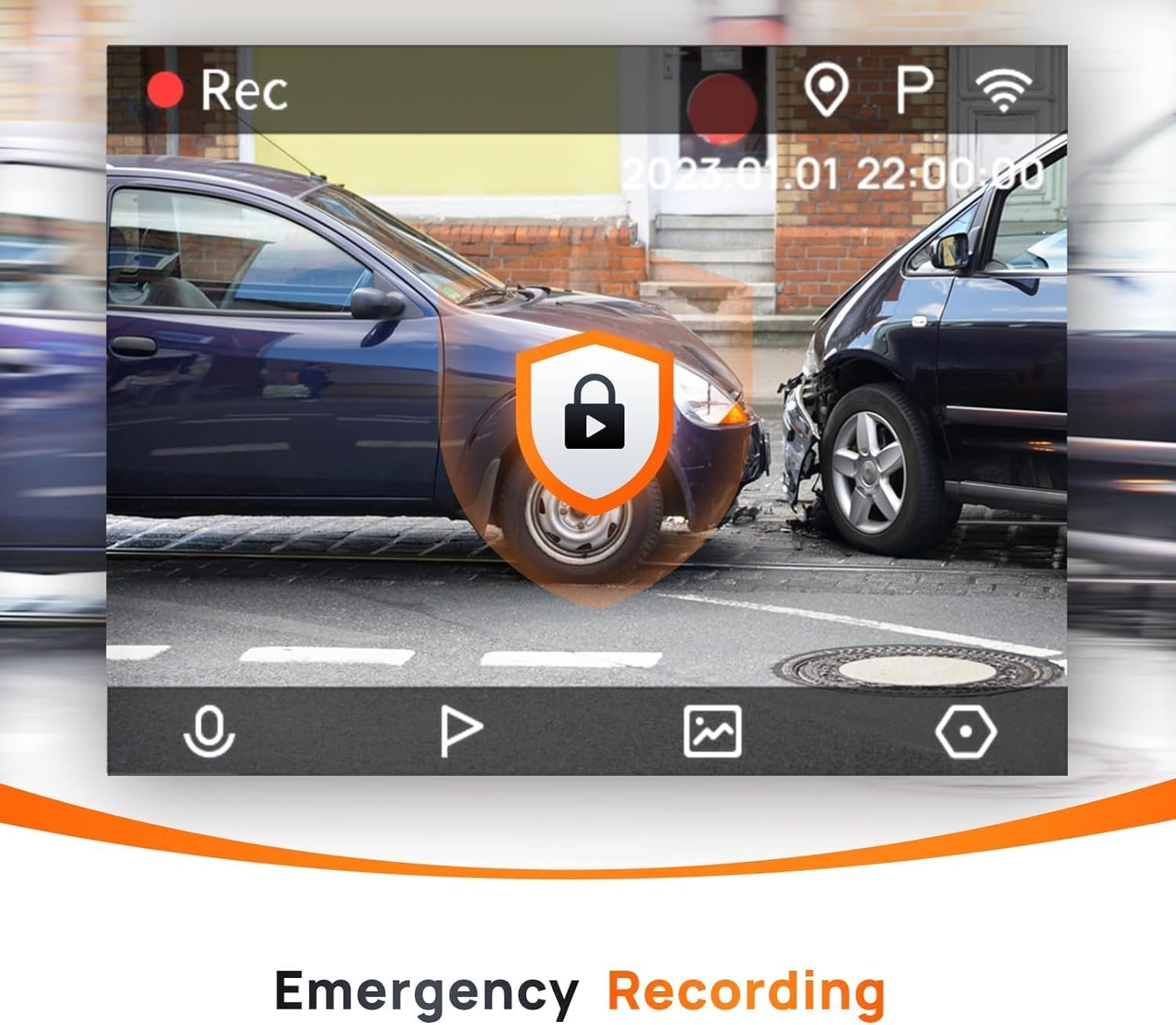 70Mai True 2.7K 1944P Ultra Full HD Dash Cam A500S, Front Camera, Built-In Wifi GPS Smart Dash Camera for Cars, ADAS, Sony IMX335, 2'' IPS LCD Screen, WDR, Night Vision image number 5