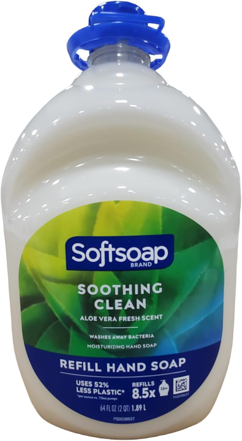 Softsoap Hand Soap Soothing Aloe Vera Moisturizing Hand Soap Refill 64 Fluid Ounce Bottle image number 1