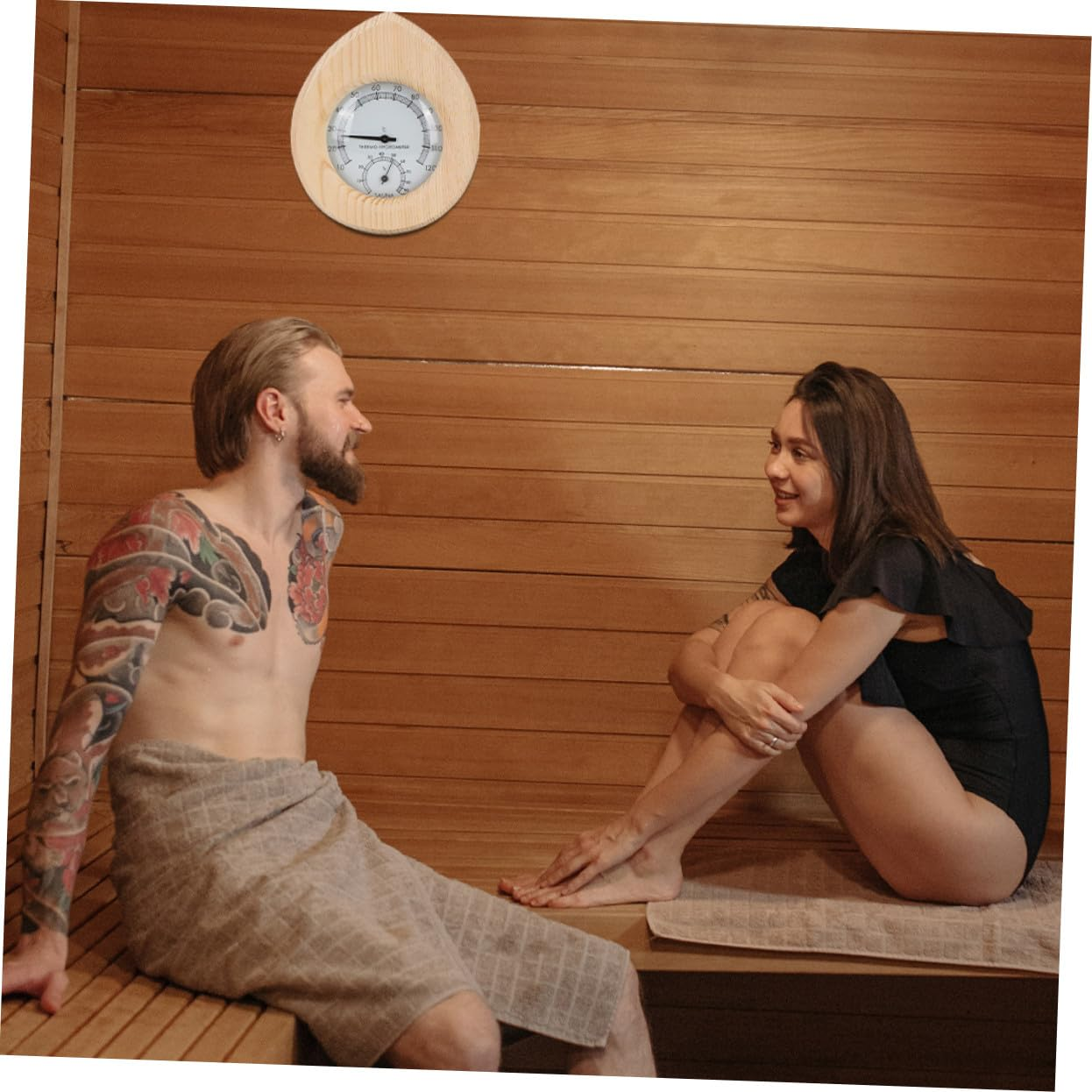 COHEALI Thermohygrometer for Sauna Digital Humidity and Temperature Gauge Indoor Hygrometer Thermometer for Home Kitchen image number 5