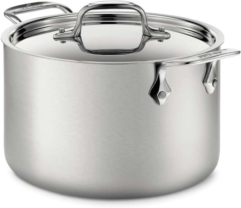 All-Clad BD552043 D5 Brushed 18/10 Stainless Steel 5-Ply Bonded Dishwasher Safe Soup Pot with Lid Cookware, 4-Quart, Silver image number 4