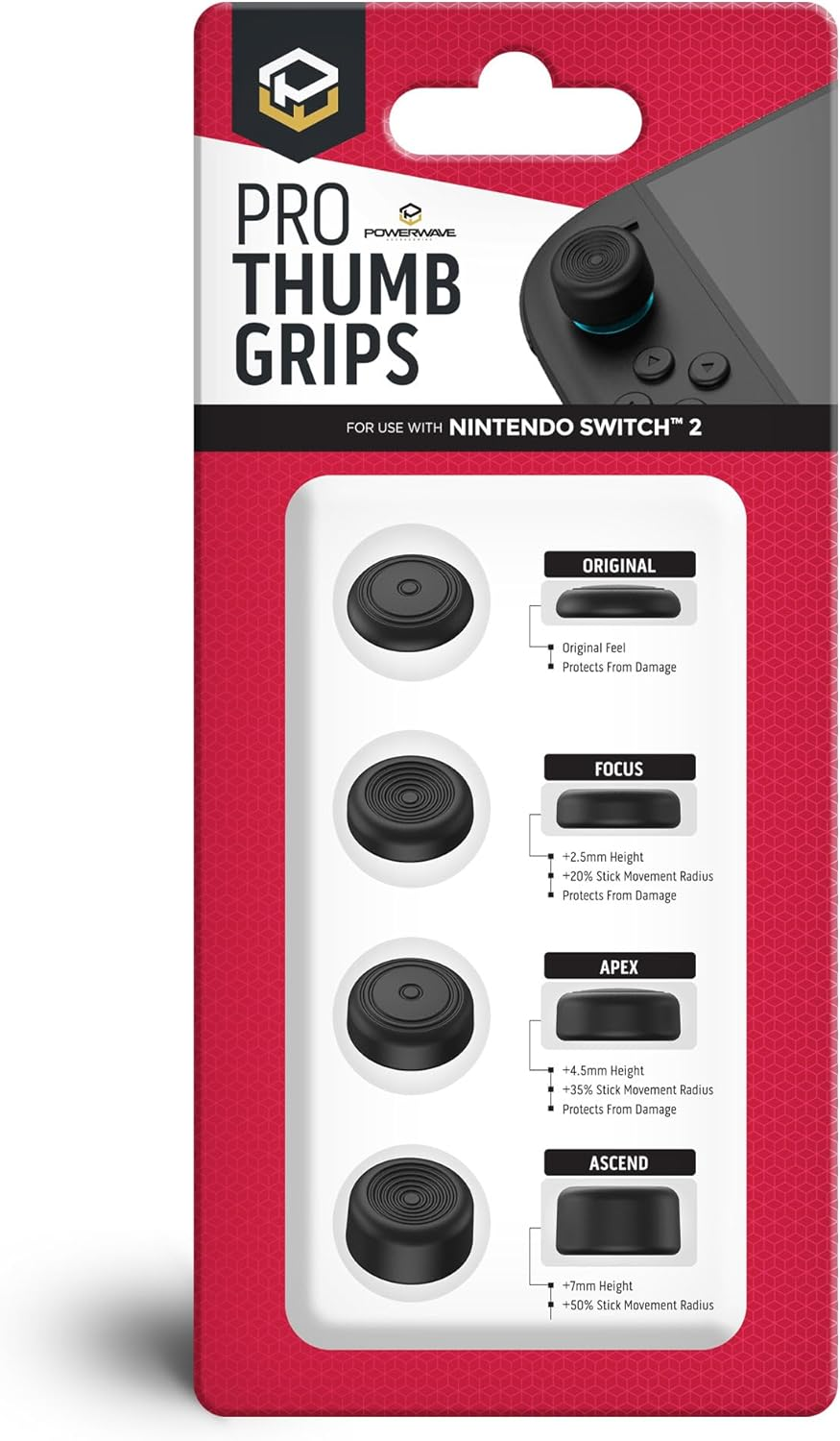 Powerwave Pro Thumb Grips for Nintendo Switch 2 image number 3