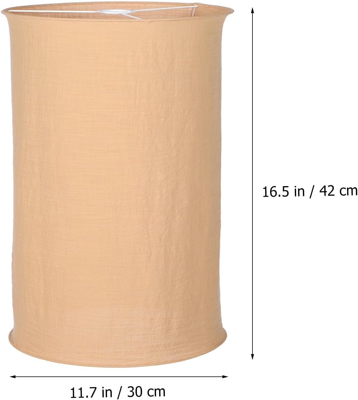 Didiseaon Fabric Pendant Lamp Shade E27 30Cm Khaki Foldable Linen Ceiling Cover for Table and Floor Lamps image number 6