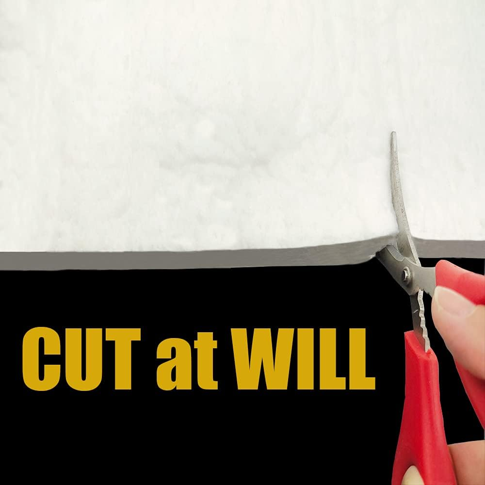 24" X12"X1" (Thick) Ceramic Fiber Blanket Fireproof Insulation Baffle Rated to 2400F, High-Temperature Resistance for Oven Stoves, Kilns, Forges image number 5