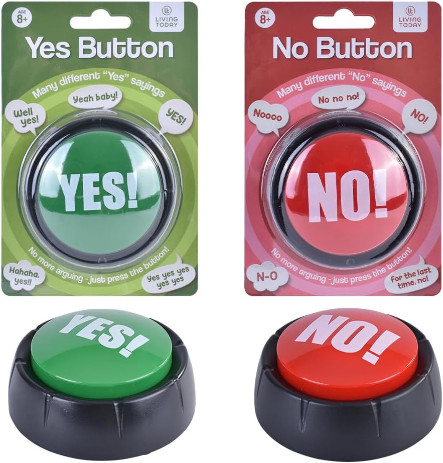 Living Today No Sound Button, Talking No Buzzer Buttons, Answer Buzzers Buttons for Game Show, Sound Button, Gag Gifts