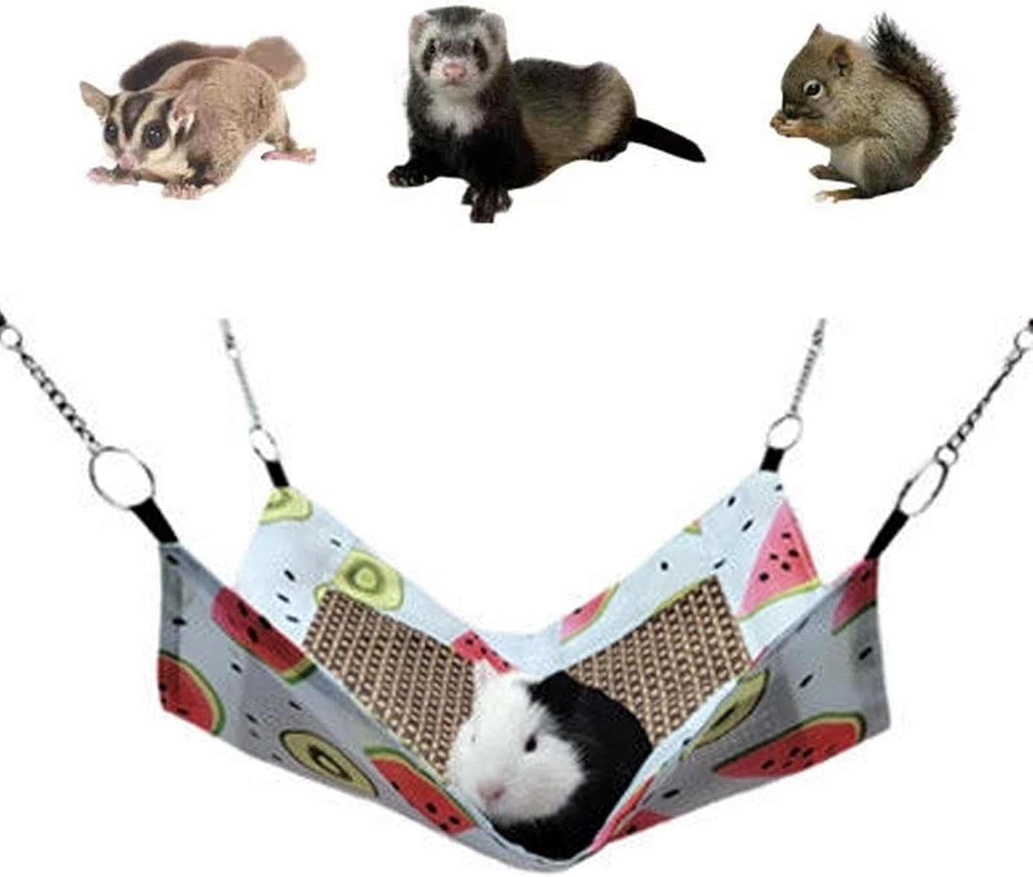 Small Pet Cage Hammock, Summer Cooling Rat Hammock Hanging Bed Ferret Cage Hammock Pet Swinging Bed Small Animals Hammock(#4) image number 5