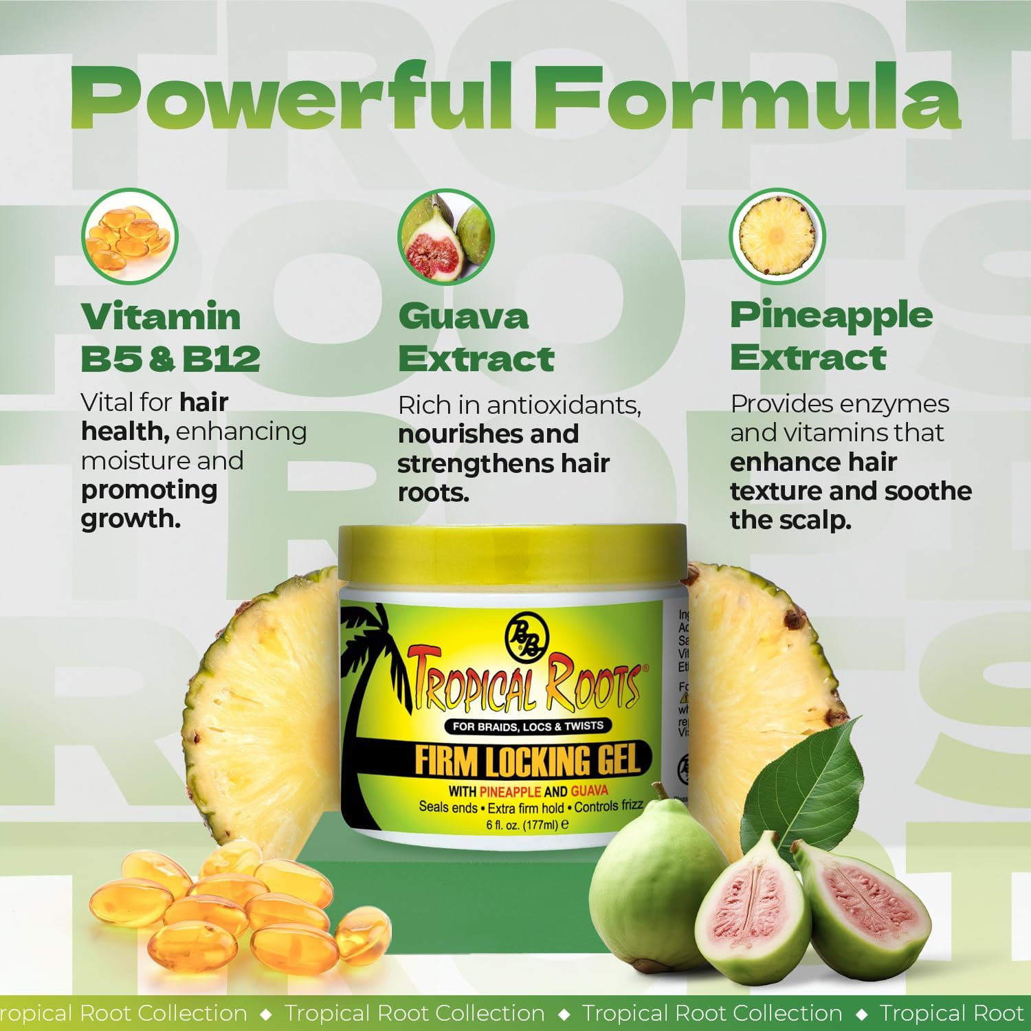 Bronner Brothers Tropical Roots Locking Gel, 6 Ounce image number 3