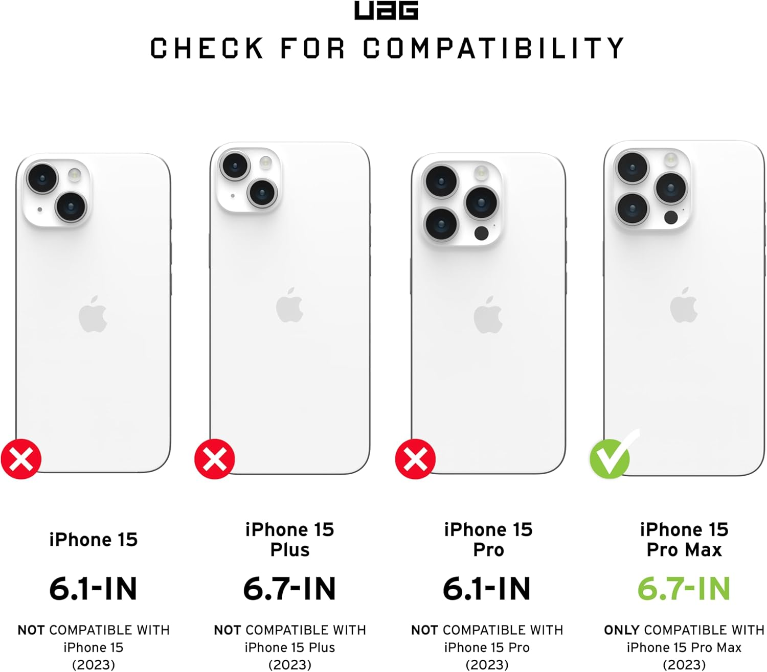 URBAN ARMOR GEAR UAG Case [Updated Version] Compatible with Iphone 15 Pro Max Case 6.7" Plyo Ash Rugged Anti-Yellowing Transparent Clear Military Grade Dropproof Protective Cover image number 1