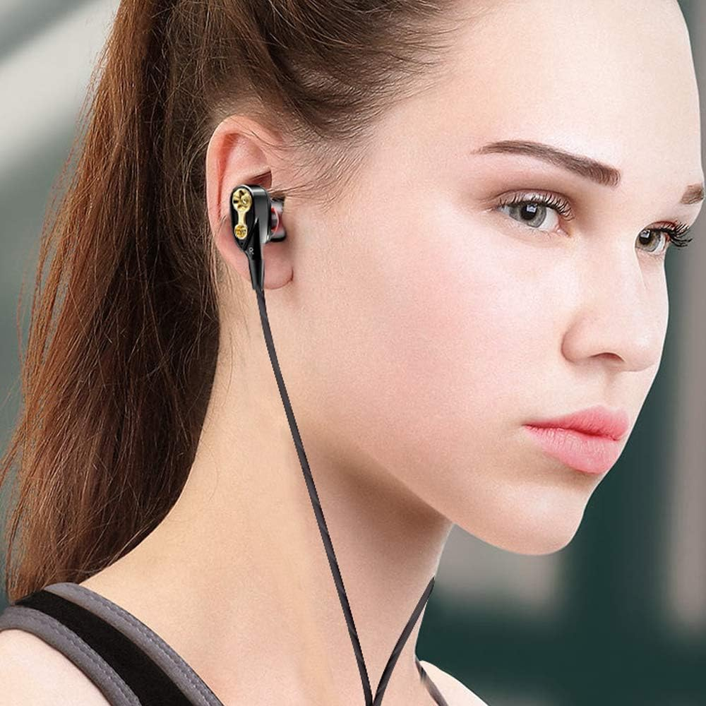 Zolyet Dual- Quad-Core 3.5Mm Noise Sport In-Ear Earphone with Crophone and Subwoofer Earphone R Universal Mobile Phone Ible Gold image number 1