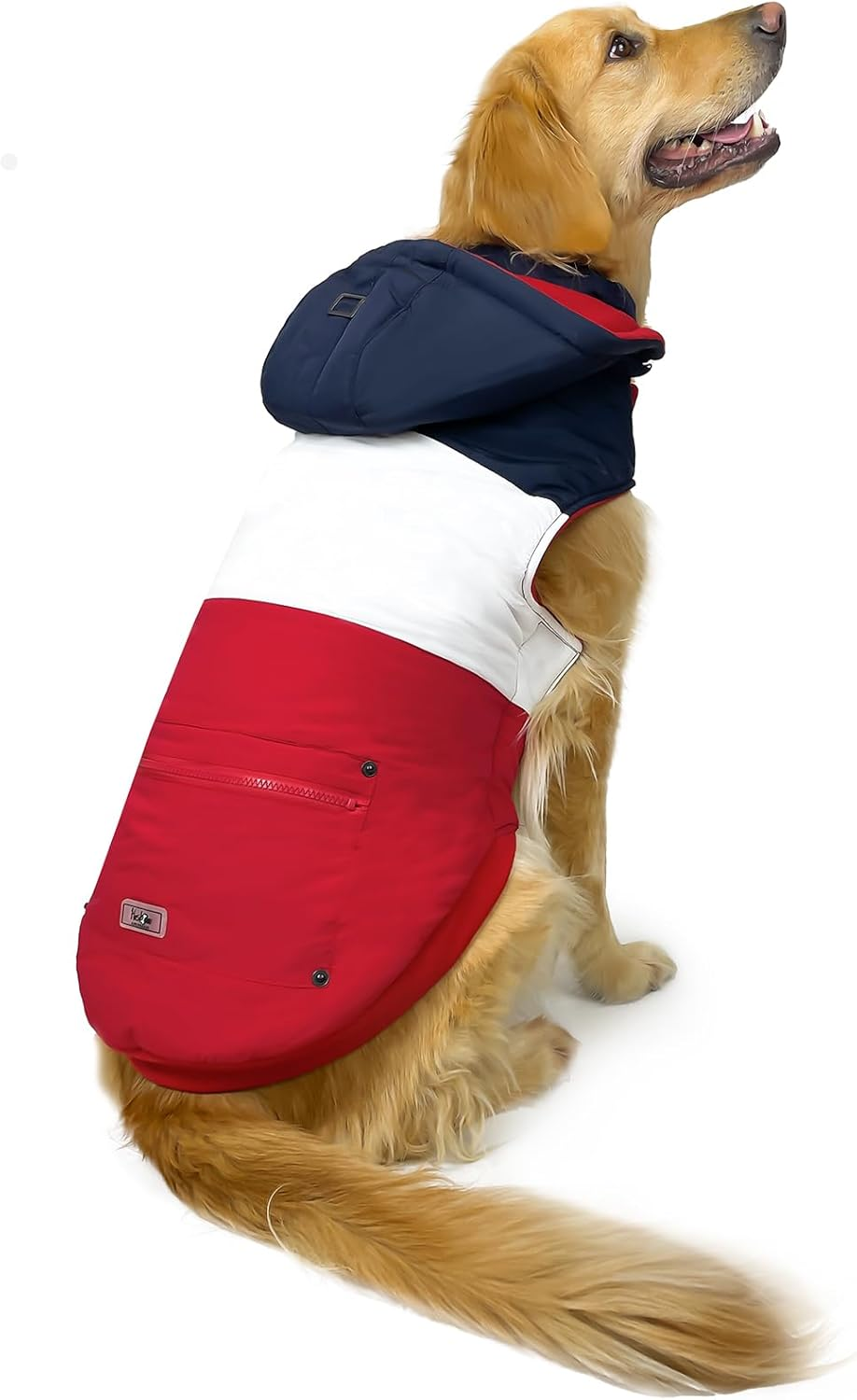 Huskimo Mt Buller Dog Coat, Navy/Red, 40Cm image number 2