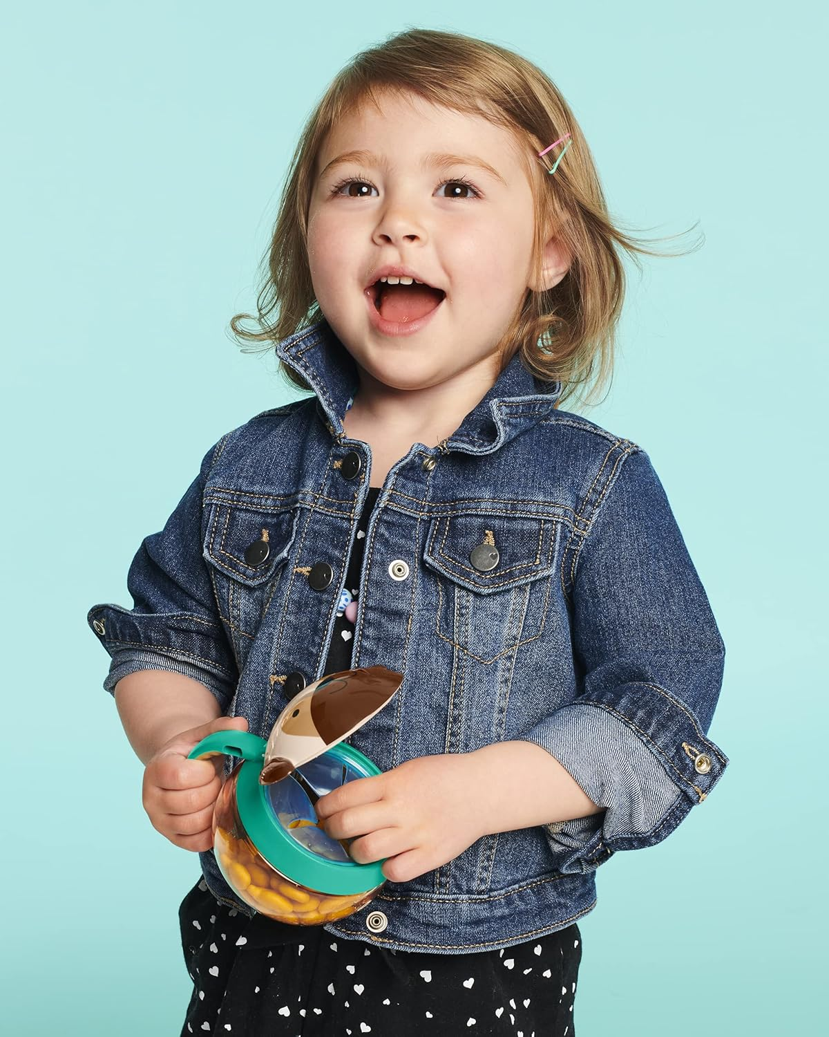 Skip Hop Baby Snack Cup with Lid - Insulated Toddler Food Container for Kids - No-Spill Baby Snack Cups for Travel, Bpa-Free Baby Food Storage Container with Handle - Pug Design image number 5