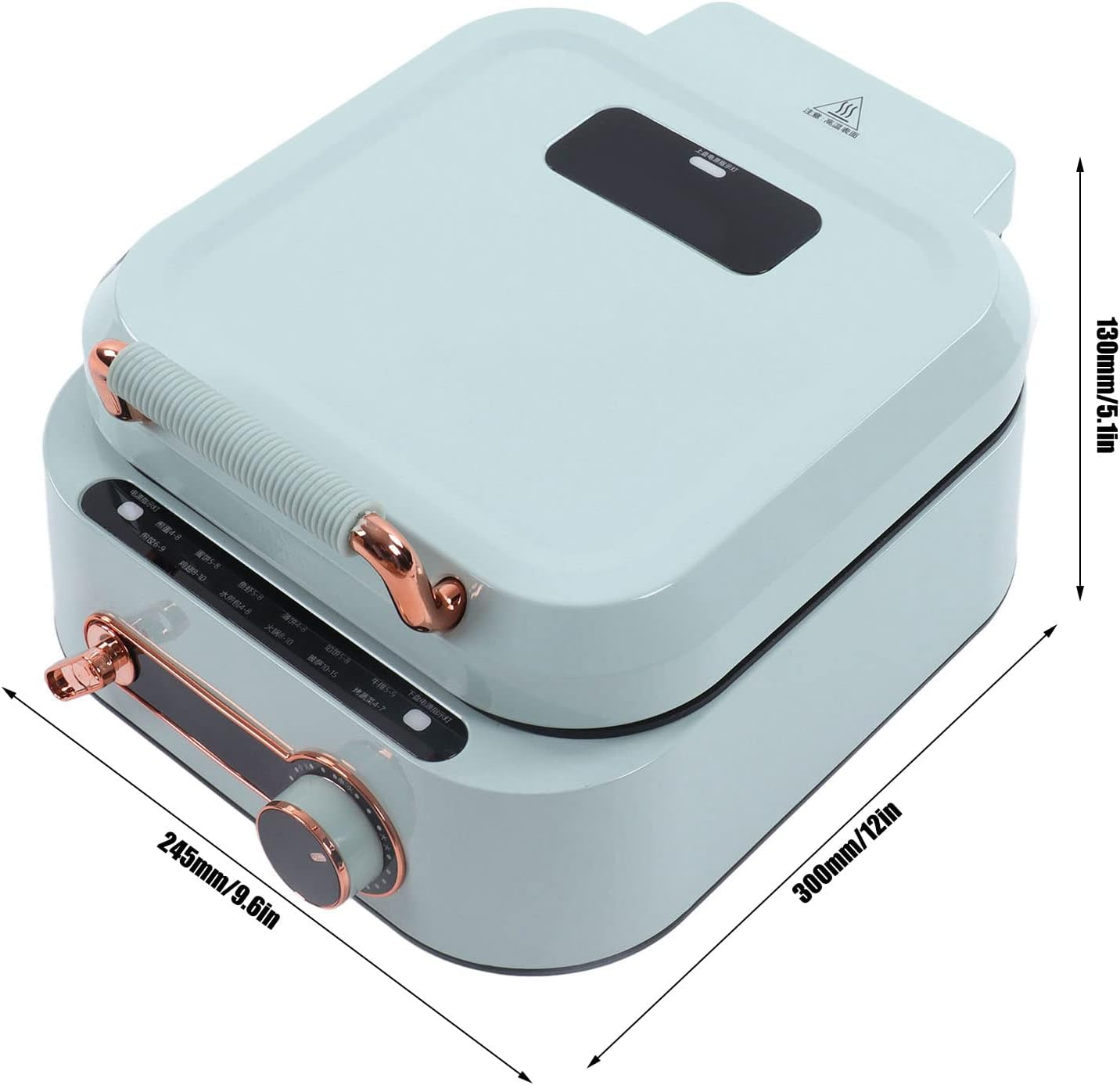 Indoor Grill, 70Mm Depth Electric Griddler 1800W 3L Capacity Adjustable Temperature for Fry Roast for Hot Pot image number 4