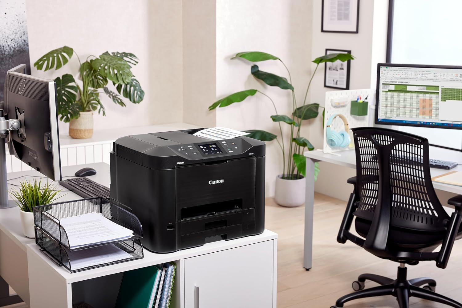 Canon MAXIFY MB5150 Multifunction Colour Inkjet Printer - A4 Print, Copy, Scan, Fax - 250 Sheet Capacity, 50-Sheet ADF, 2-Sided Scan - Wi-Fi, Cloud Link, USB Connectivity - Home Office Printer image number 4