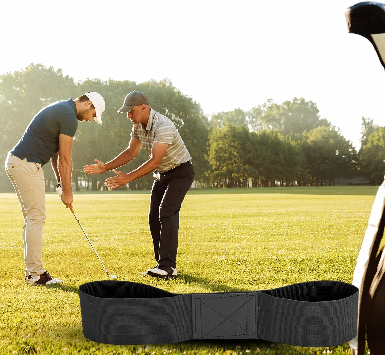 2Pcs Golf Swing Trainer Aid Swing Correcting Arm Band, Golf Swing Training Aid, Black