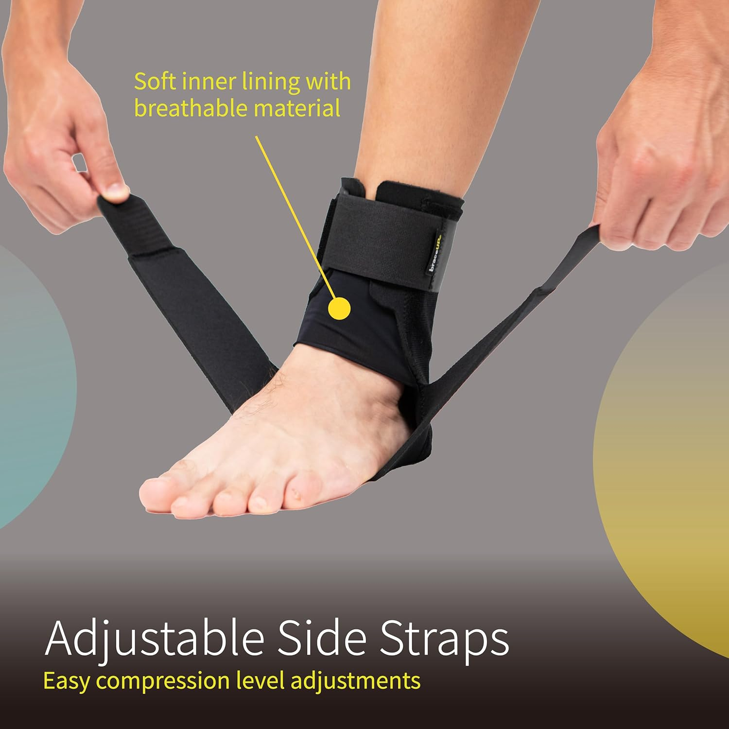 Braceup Ankle Support Brace - Relieve Pain, Enhance Stability for Foot Pain, Sprained Ankle, Achilles Tendonitis, Men and Women image number 5