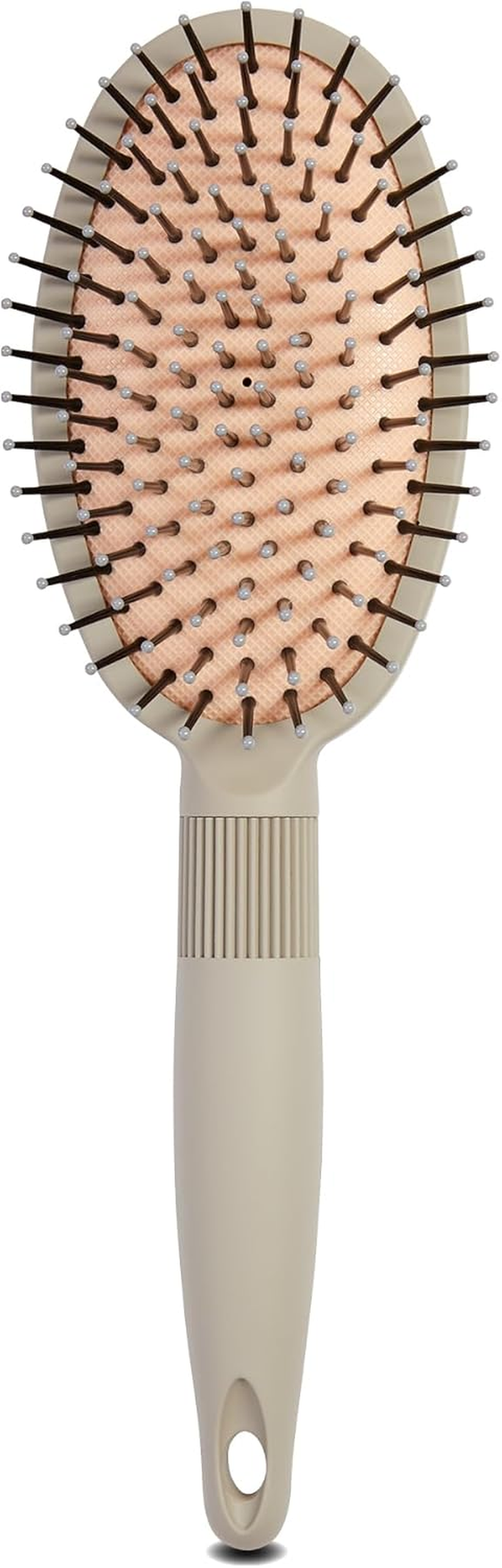 MIBELLA BEAUTY & CO Oval Cushion Brush with Plastic Pins - Hair Brush with Cushion for Easy and Gentle Brushing and Head Massage - Paddle Brush without Pulling image number 3