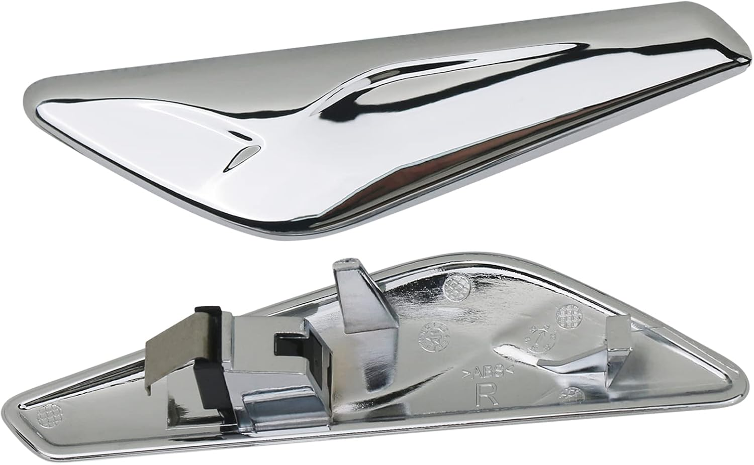 Front Fender Chrome Trim Finisher for Left Driver & Right Passenger Side Fender Compatible with BMW X3 F25 X4 F26 2011 2012 2013 2014 2015 2016 2017 Replaces 51117338569 51117338570 image number 4