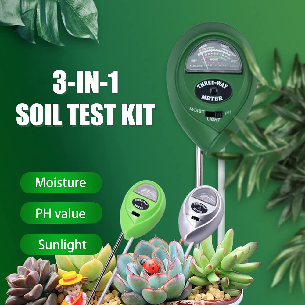 3-In-1 Soil Test Kit PH Meter Light for Garden Farm Lawn Plants Accurate Reading No Electricity Needed Plug and Read image number 4