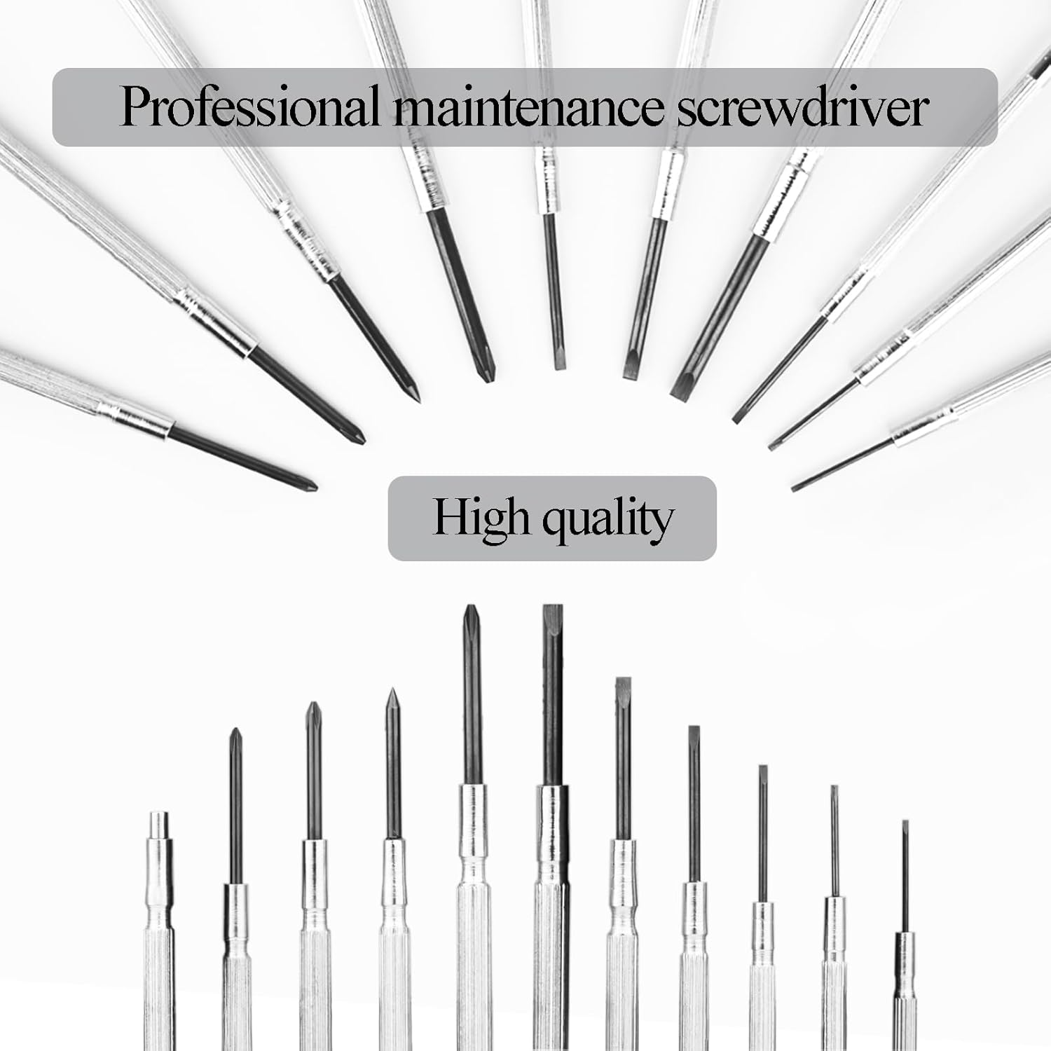 11PCS Screwdriver Set, Small Screwdriver Sets, Mini Screw Driver Set, Professional Screwdriver Set for Repairing Watch, Jewelers, Eyeglasses, Computer, Laptop, Electronic W/Storage Box