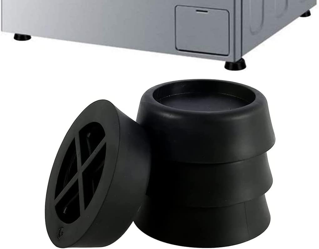 4Pcs anti Vibration Pads for Washing Machine,Shock and Noise Cancelling Washing Machine Support, Protects Laundry Room Floor, anti Walk and Slip, Black image number 6