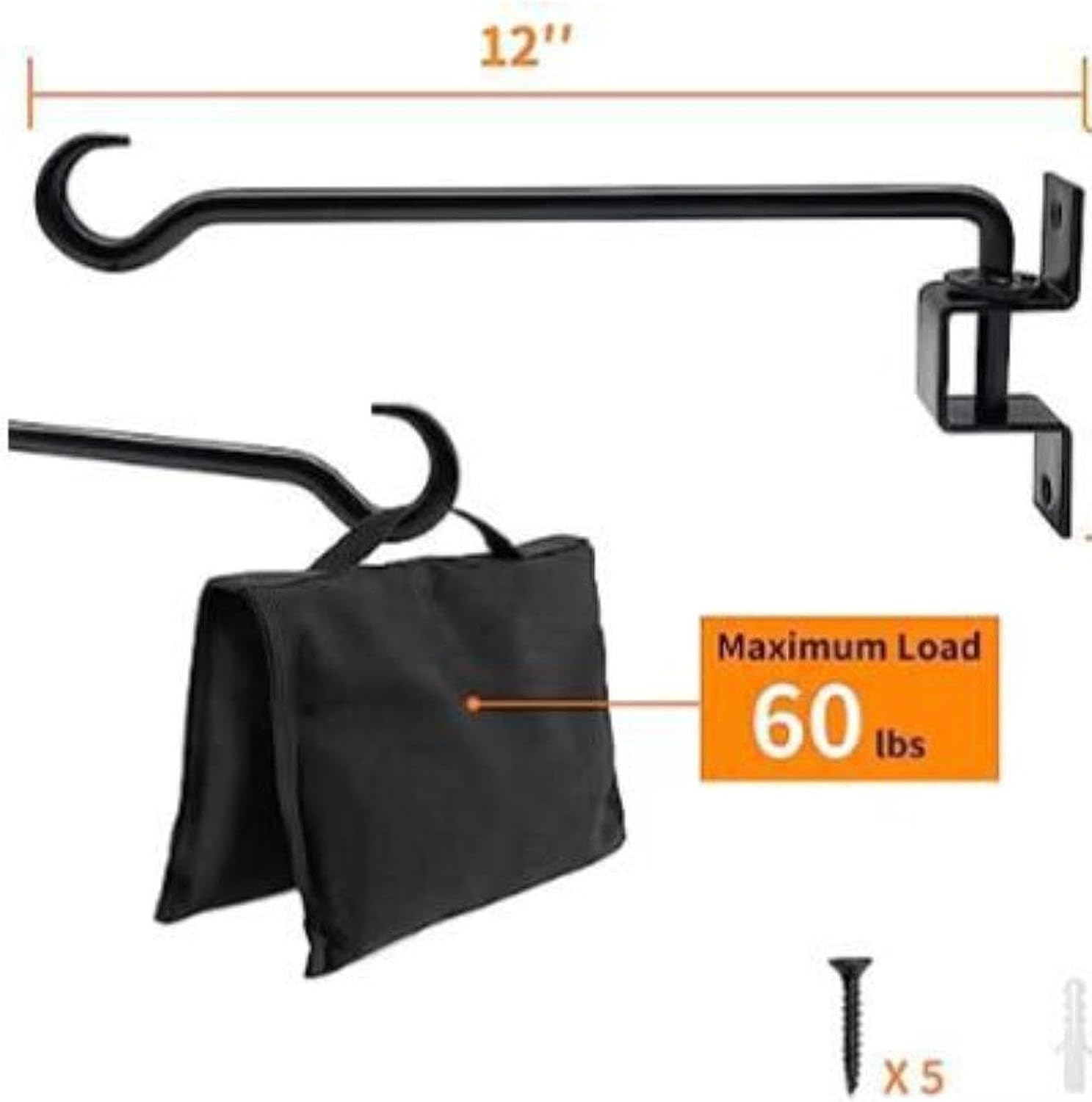 Yajuyi Rotating Plant Hanger for Indoor and Outdoor with Metal Hook Frame image number 2