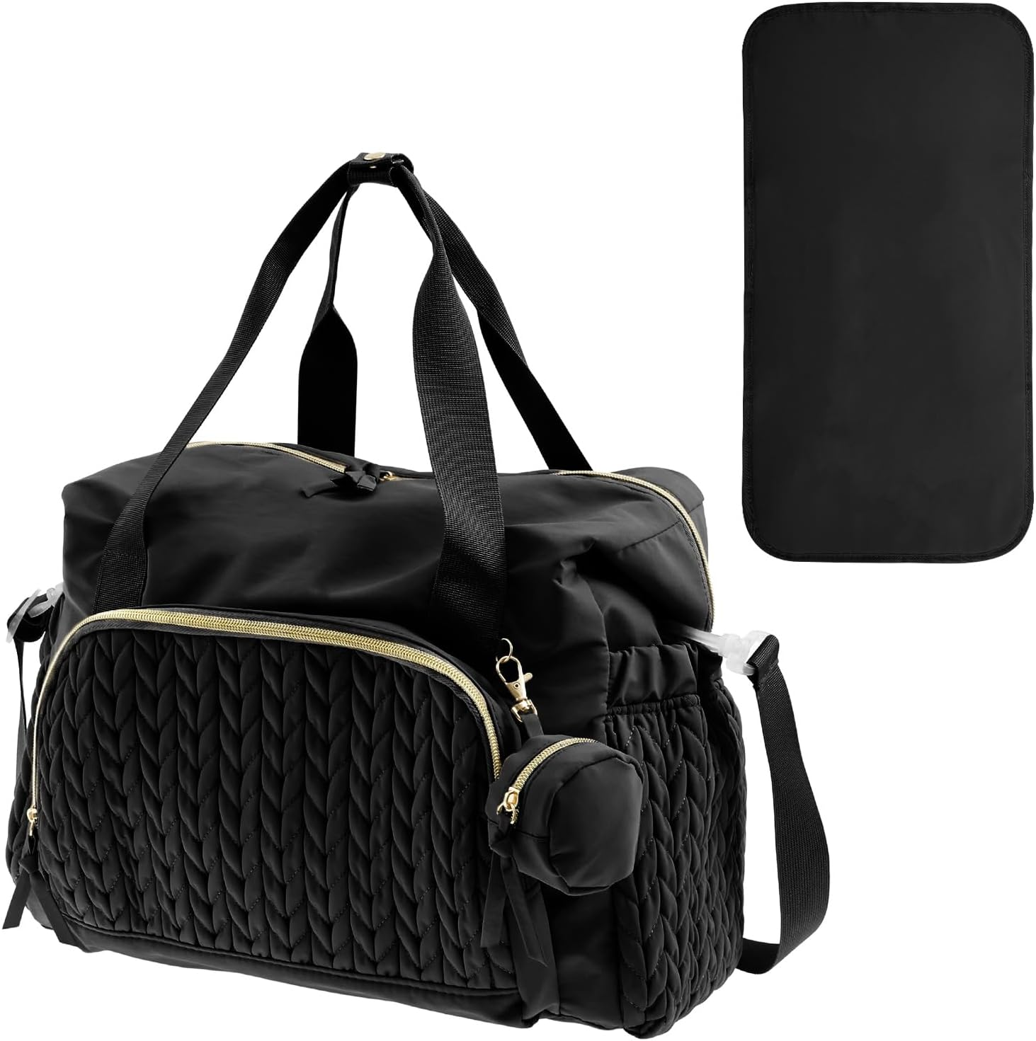 Diaper Bag Tote Sturdy Kids Diapers Bag Versatile Traveling Diaper Bags Portable Baby Bag with Pacifier Case Easy to Clean Mom Hospital Bag