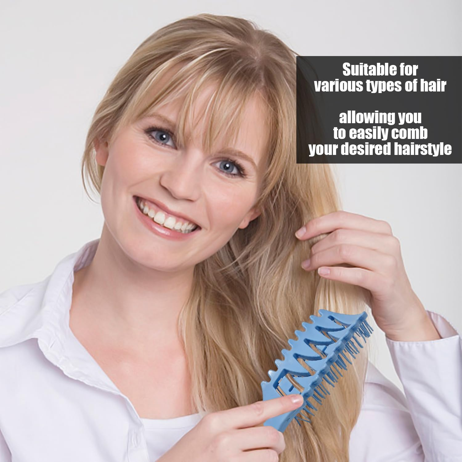 2 Pieces Hollow Hair Comb, Hair Comb, Loose Comb, Hair Accessories, Hair Care Comb, Hair Care Accessories image number 1