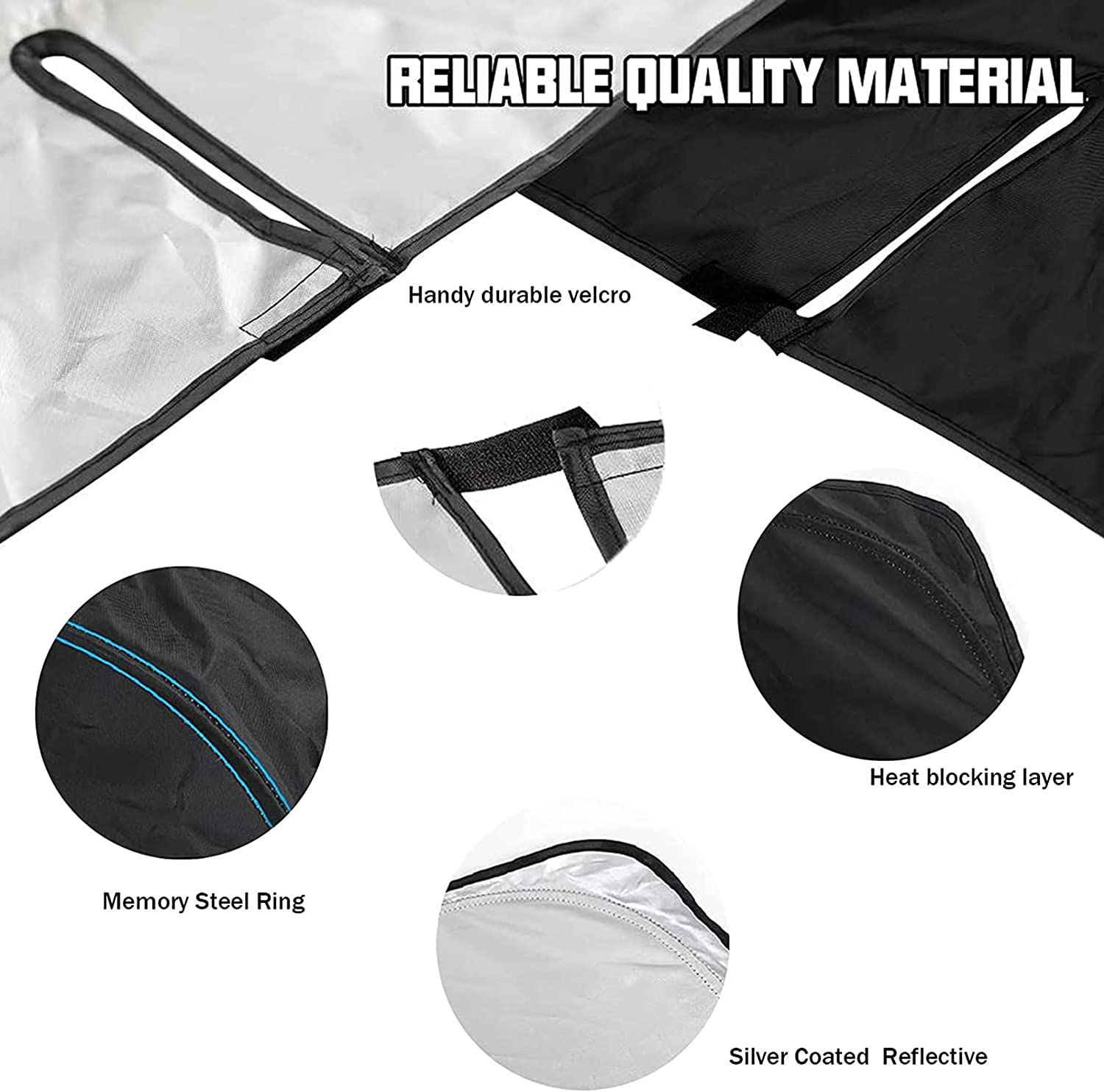 Tesla Model 3 and Y Front Windshield Sunshade, Easy to Use Foldable Lightweight Sun Shield with a Pouch, Blocks UV Rays Suitable for Tesla 3/Y, Keep the Vehicle Cool and Damage-Free image number 1