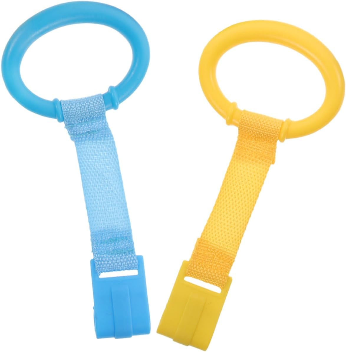 RORPOIR Baby Bed Stand up Rings 4Pcs Infant Walking Exercise Rings Pull Rings for Sturdy Lightweight Yellow image number 6