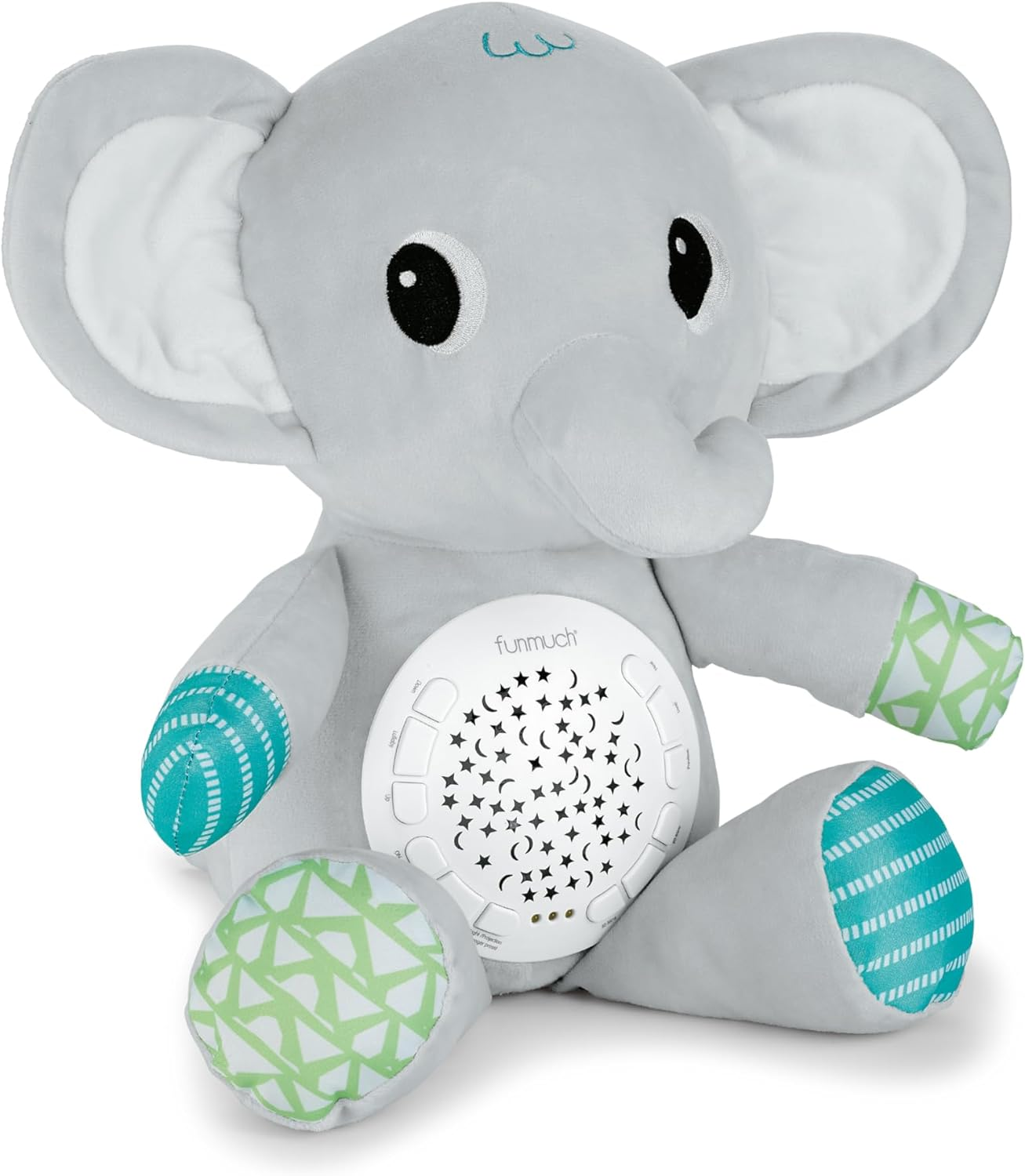 Baby Sleep Soother Lovely Elephant, Portable Soothing Sound Machine, Mom'S Heartbeat White Noise Machine, Night Light Projector with Lullabies and Sounds, Infant Stuffed Animal Elephant Toy Sleeping Aid, Plush Elephant Toy with Music for Boys Girls Toddlers Newborns image number 2