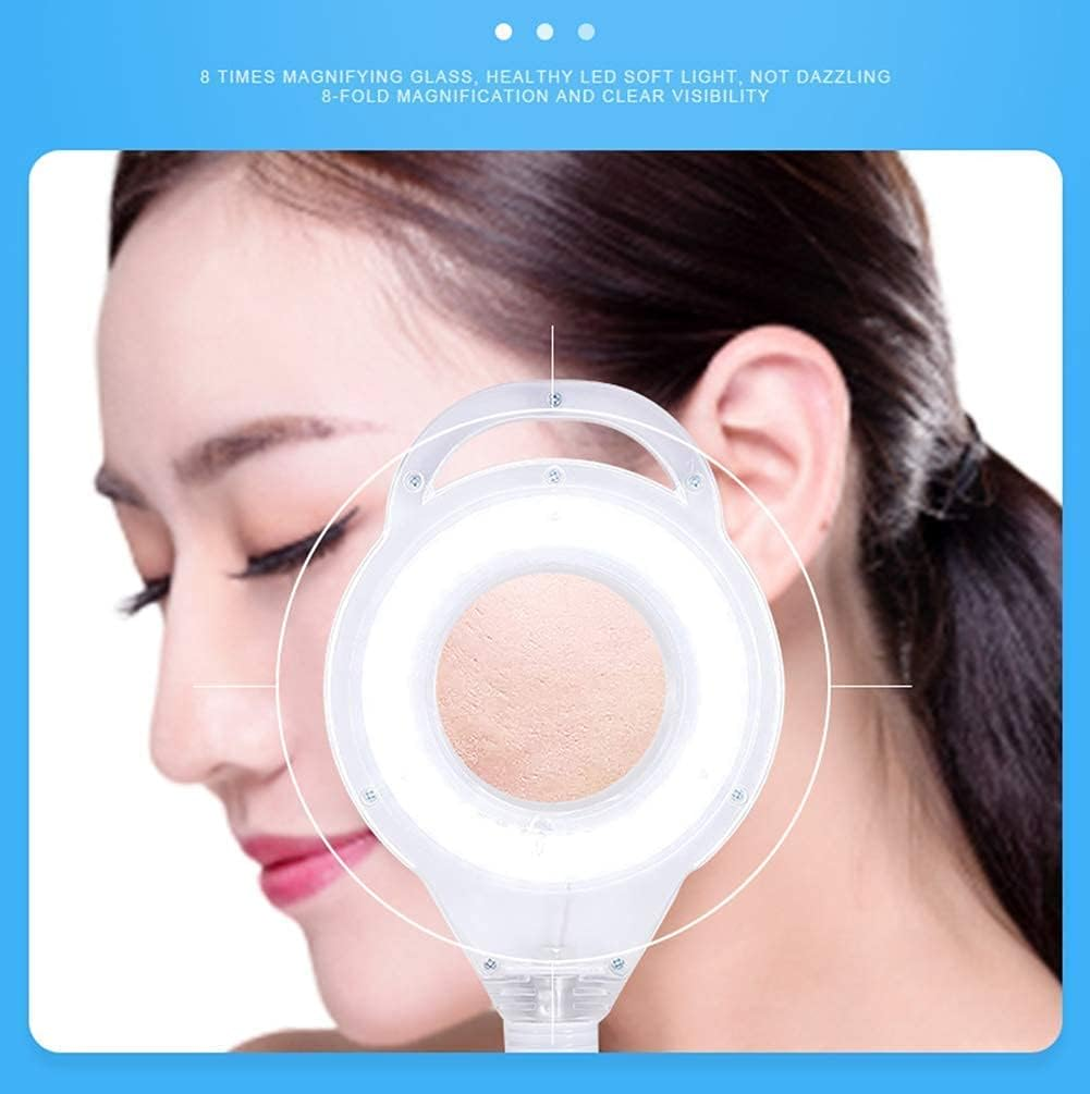 Magnifier Magnifying Magnifier Lamp 360&deg; Rotatable Floor Standing Magnifying Lamp with 8X Magnifying Glass Light Salon Spa Beauty Tattoo XXZ image number 1