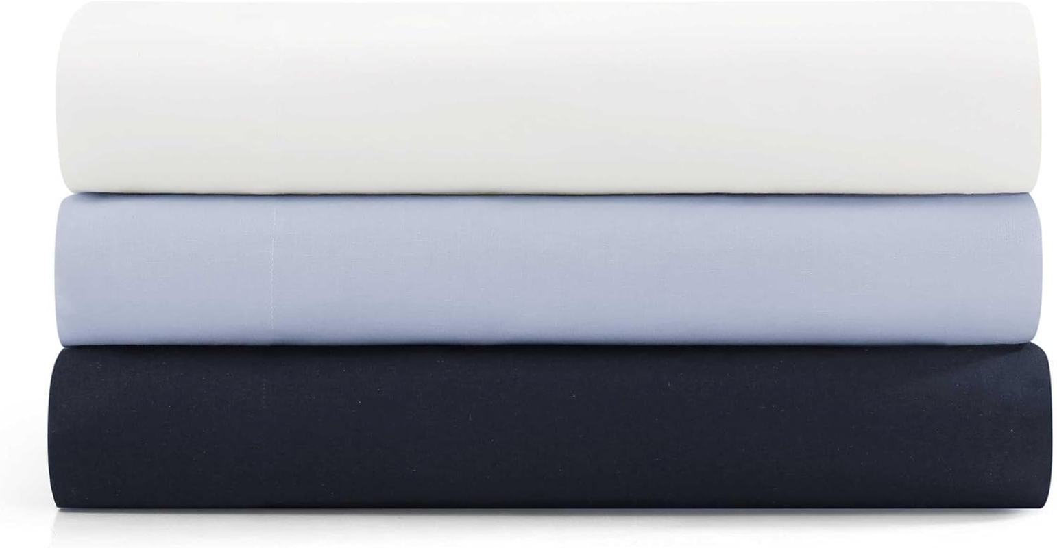 Tommy Hilfiger - King Bed Sheets, Moisture-Wicking Cotton Bedding with Matching Pillowcase, Lightweight Bed Set, Deep Pockets, Oeko-Tex Certified (Performance Cooling Navy)