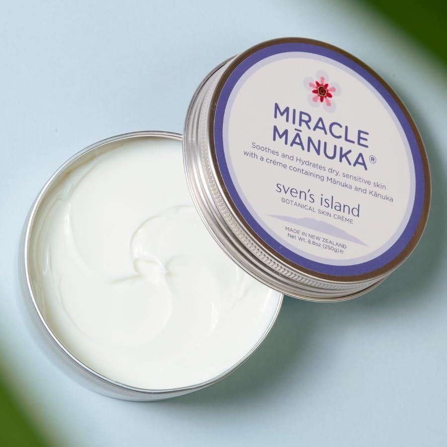 Miracle Manuka Cream &ndash; Natural, Steroid-Free Moisturiser for Sensitive & Dry Skin, Safe for Babies & Adults, Made in New Zealand (100G)