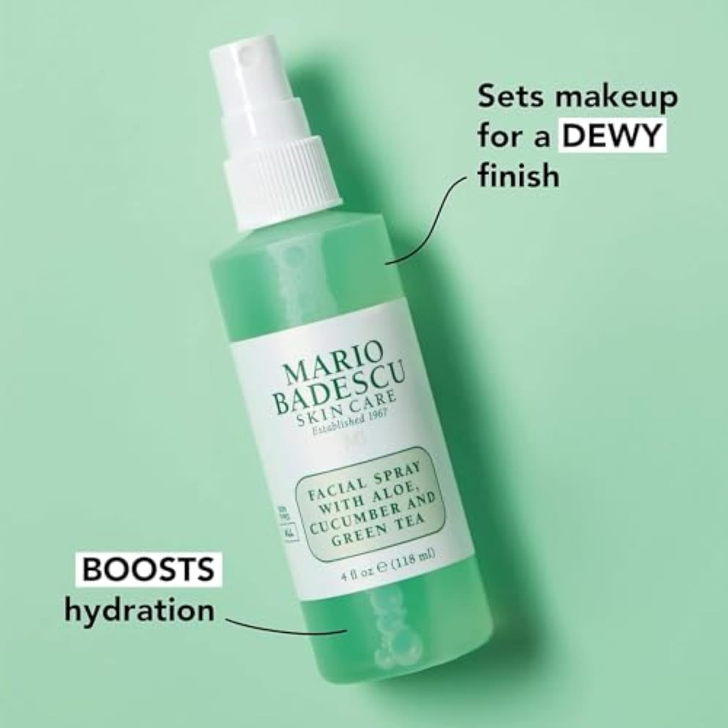 Facial Spray with Aloe Cucumber and Green Tea by Mario Badescu for Women - 8 Oz Spray image number 6