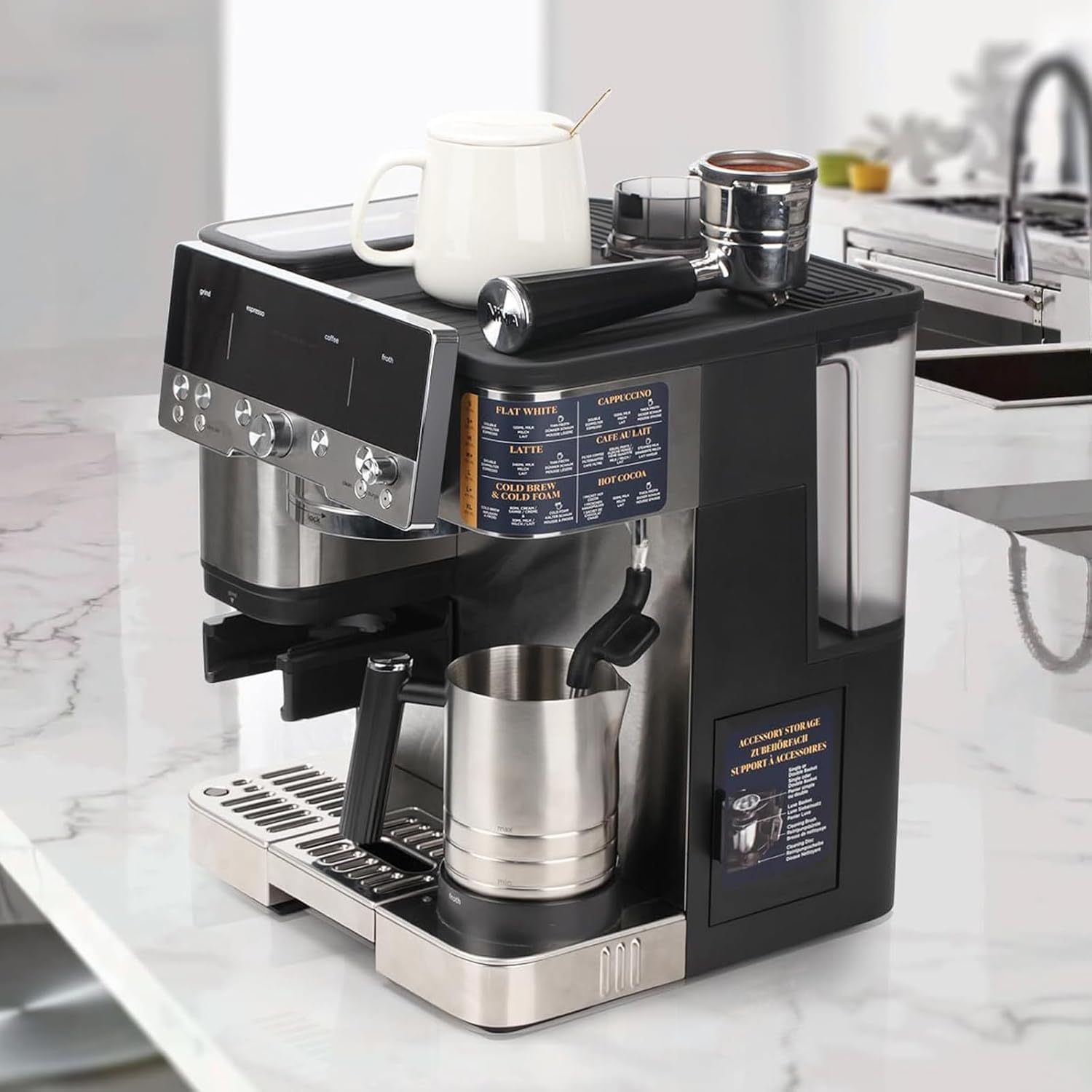 Base and Top Sliding Mat for Ninja Espresso Coffee Machine ES601ANZ with Hanging Strap,Smooth Glide with Anti-Slip Base,Perfect Accessories for Ninja Luxe Cafe Machine Es601Anz,Black - Base Mat For Es601 image number 4