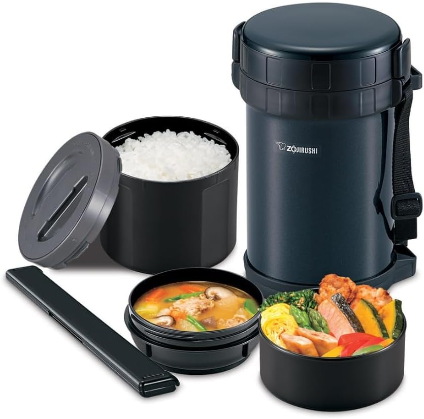 ZOJIRUSHI SL-XE20AD Classic Stainless Lunch Jar, Navy, 1.47 L image number 5