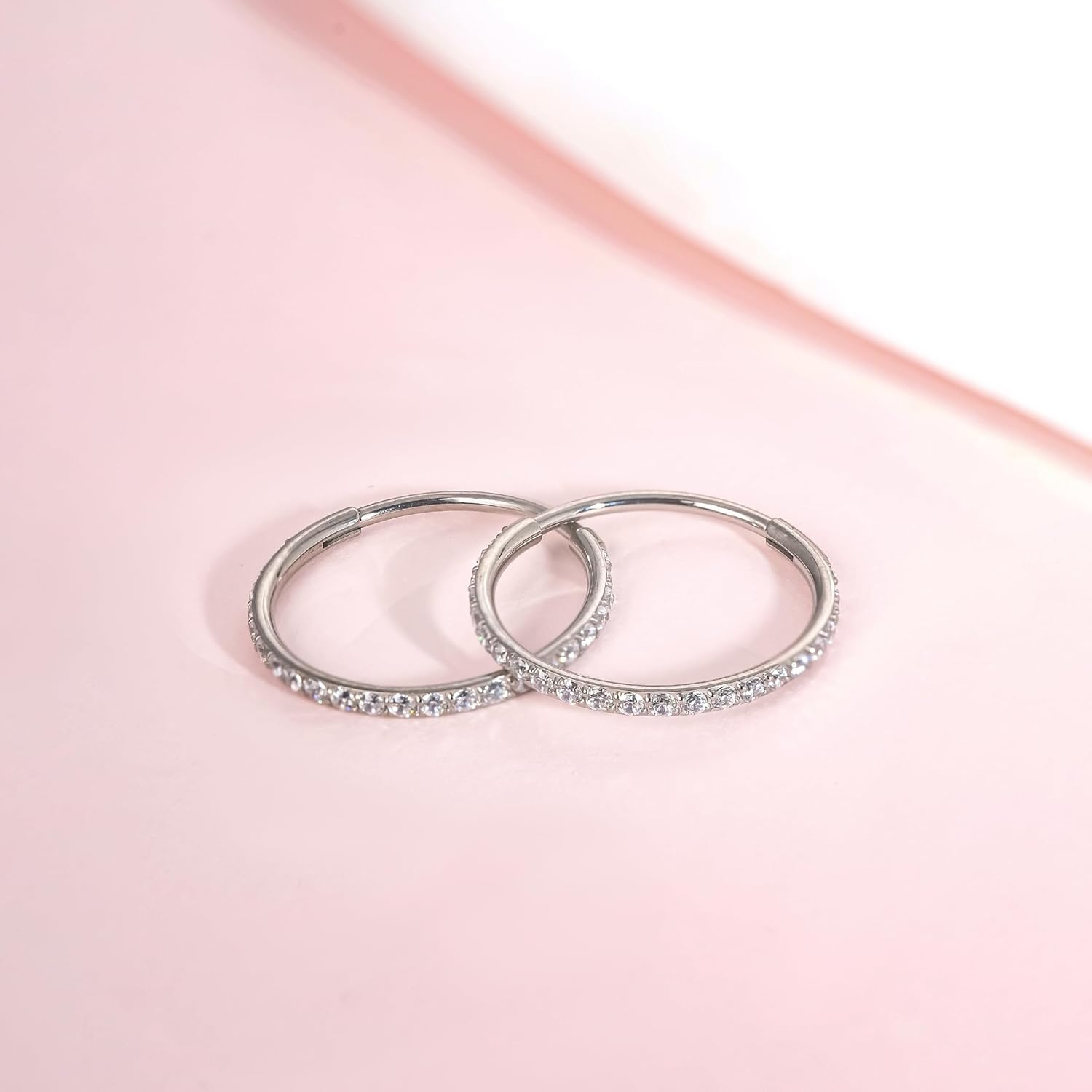 Limerencia G23 Titanium Slim Huggie Hoop Earrings, Hypoallergenic F136 Implant Grade Pure Titanium for Girls Sensitive Ears image number 5