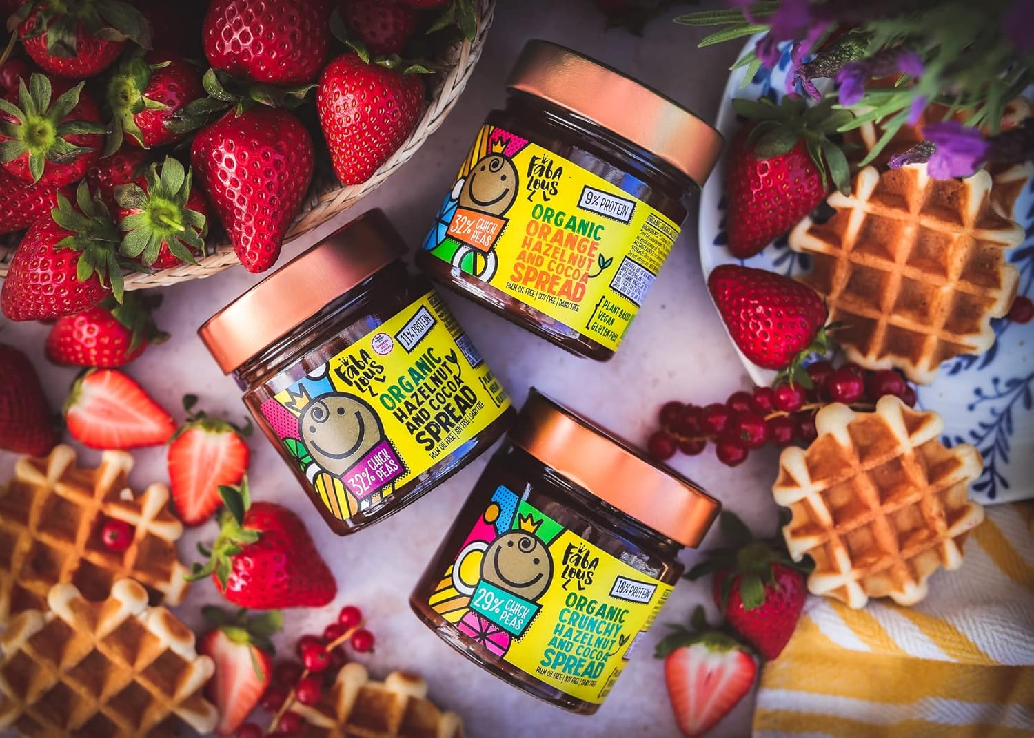 Fabalous Organic Chocolate Spread (Hazelnut & Cocoa Spread) Vegan, Dairy Free, No Palm Oil, Less Sugar, More Protein 200G image number 1