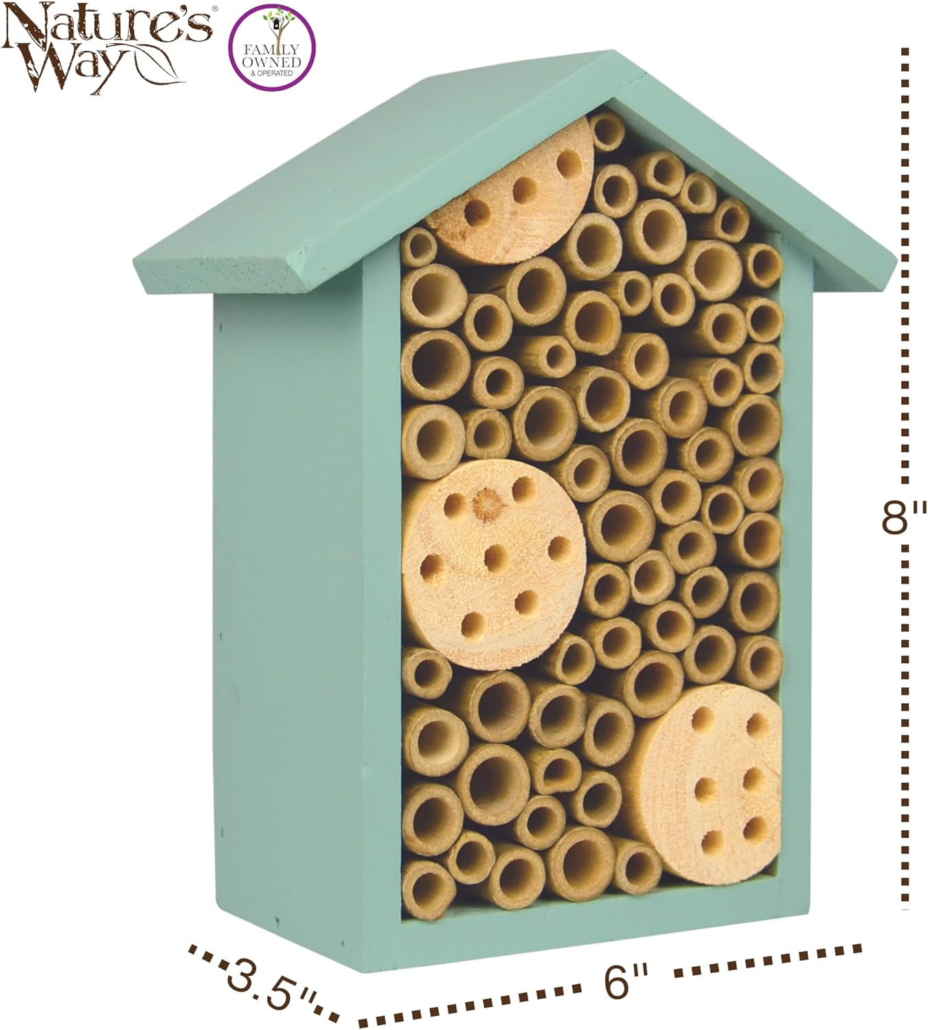 Nature'S Way Bird Products PWH1-C Teal Bee House - Teal image number 2