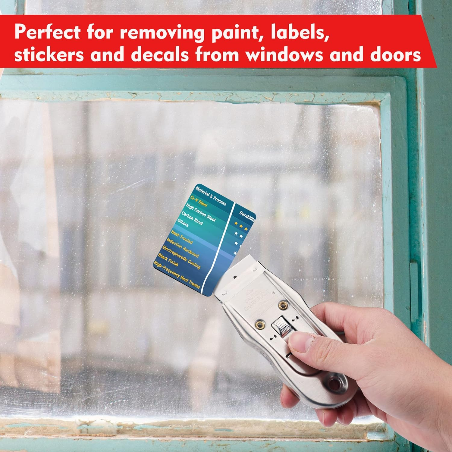 WORKPRO 100-Pack Single Razor Edge Blades, Industrial Scraper Razor Blades, High Carbon Steel One Edge Razor Blades image number 3