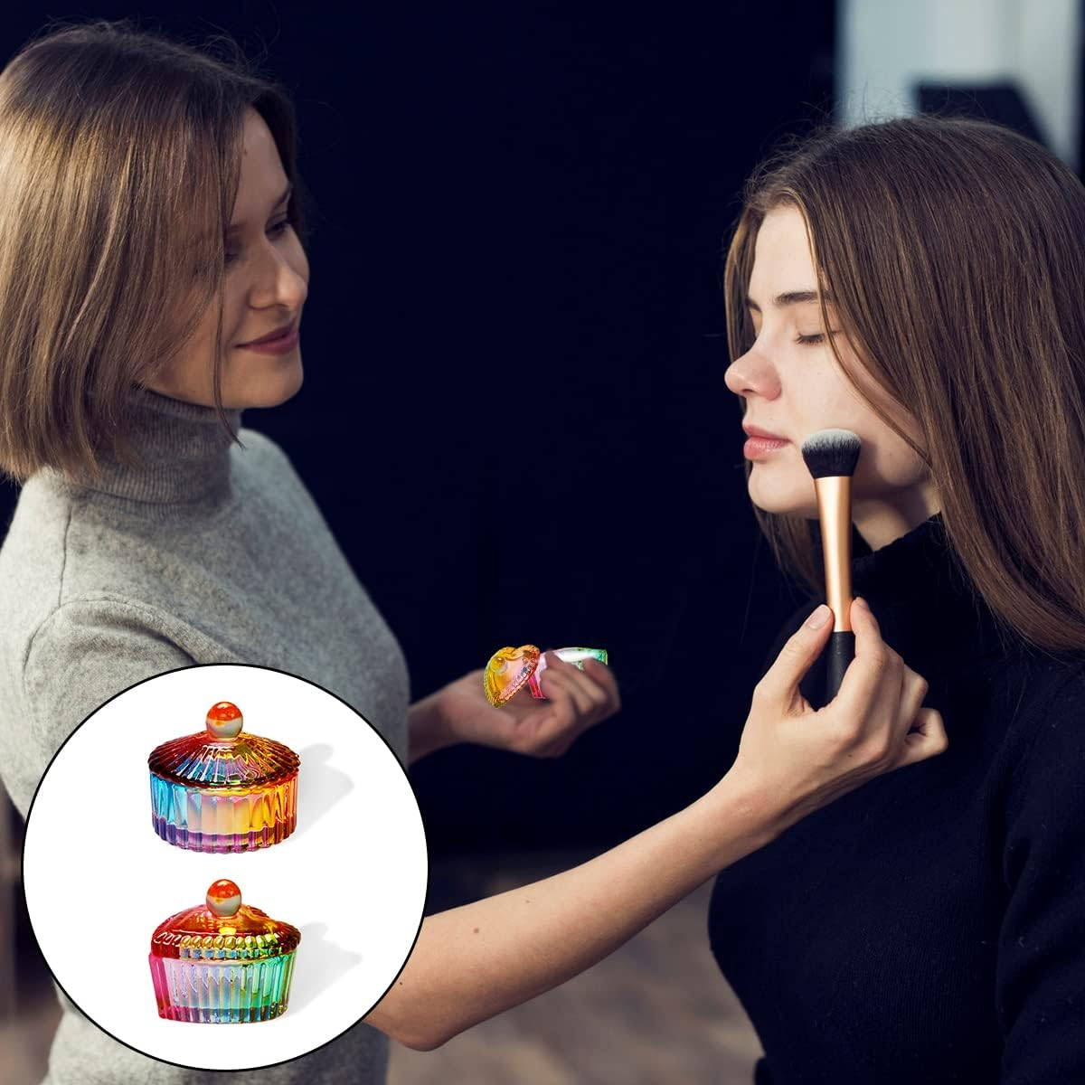 WELANE Dappen Dish Cups, 2 PCS Glass Nail Art Cup for Nail Art Acrylic Liquid, Jewelry Storage