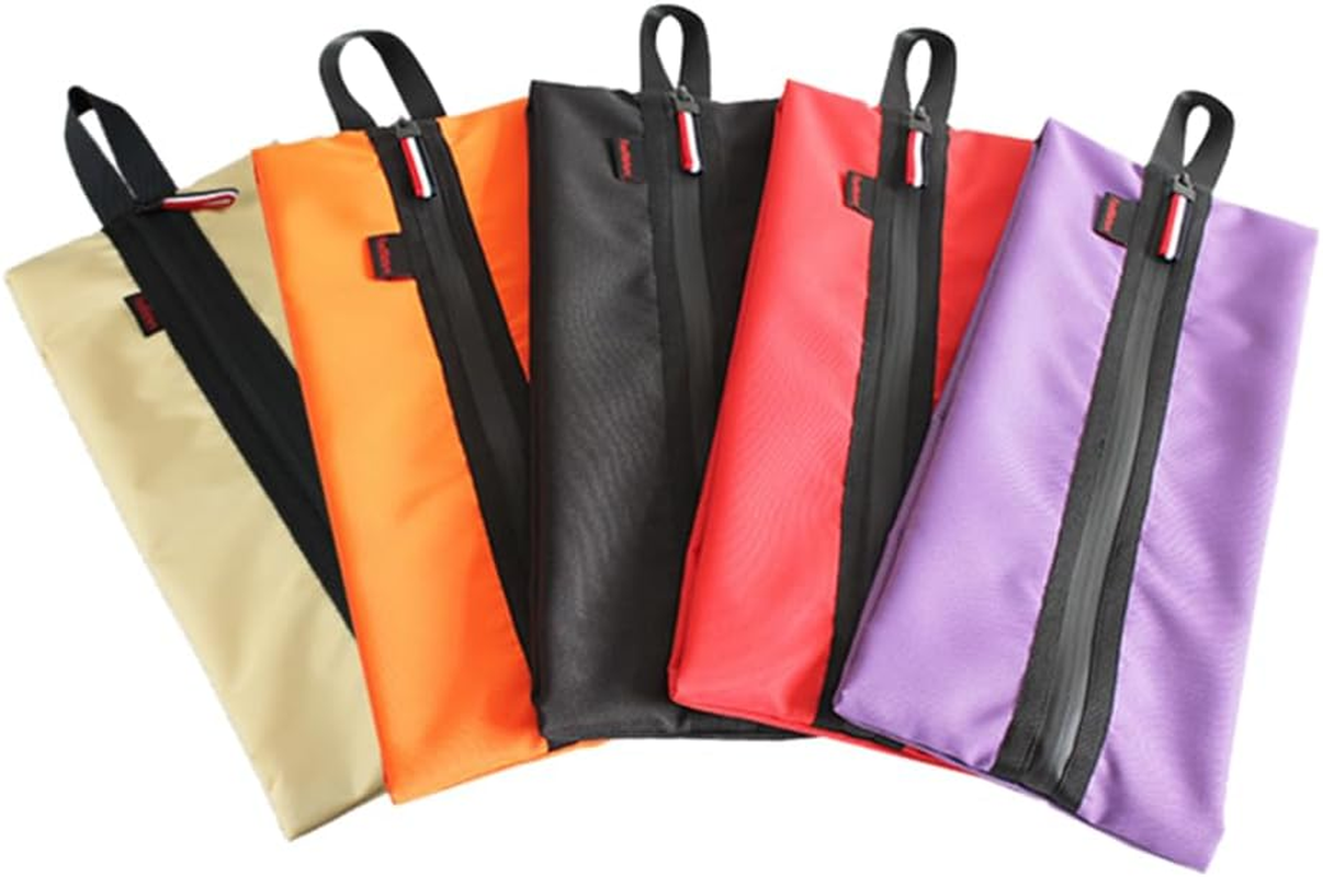 Travel Shoe Bag for Men and Women Water-Resistant Shoe Storage Organizer with Zipper Closure - Black image number 3